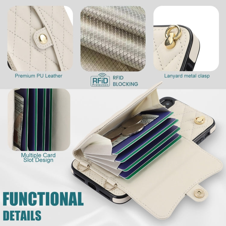 Crossbody Rhombic Horizontal Wallet Leather Phone Case