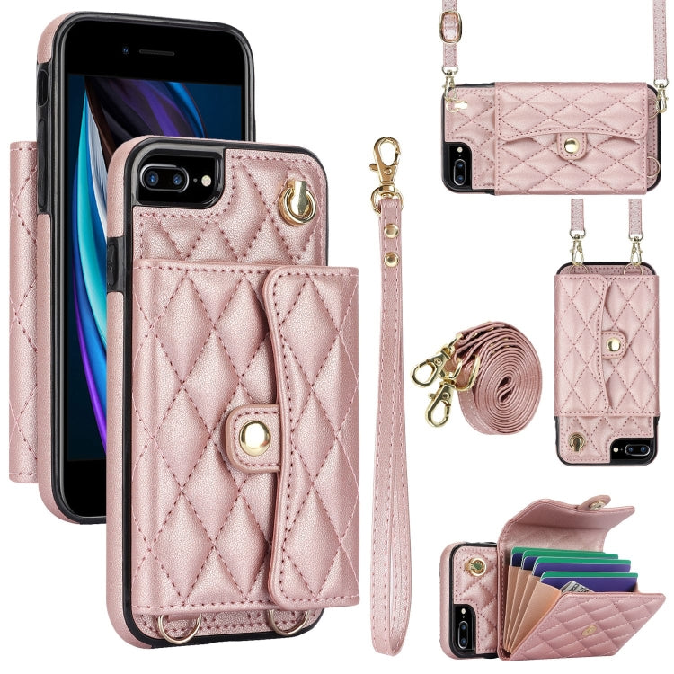 Crossbody Rhombic Horizontal Wallet Leather Phone Case
