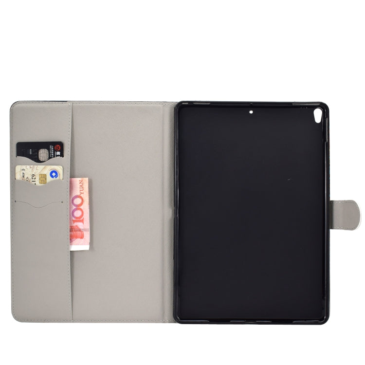 Colored Drawing Pattern Horizontal Flip PU Leather Case with Holder & Card Slot & Sleep / Wake-up Function