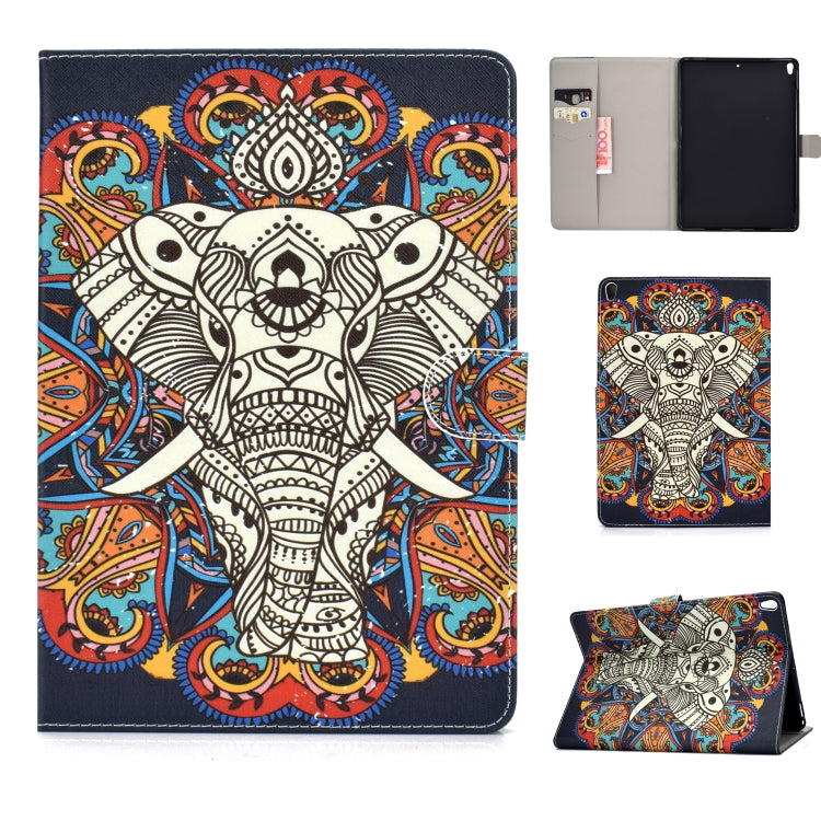 Colored Drawing Pattern Horizontal Flip PU Leather Case with Holder & Card Slot & Sleep / Wake-up Function