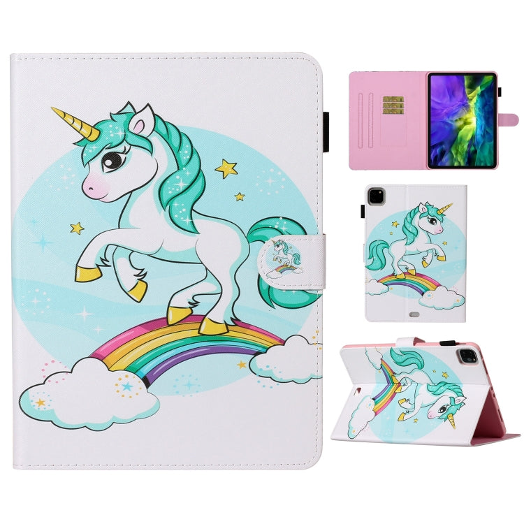 Colored Drawing Pattern Horizontal Flip PU Leather Case with Holder & Card Slot & Sleep / Wake-up Function