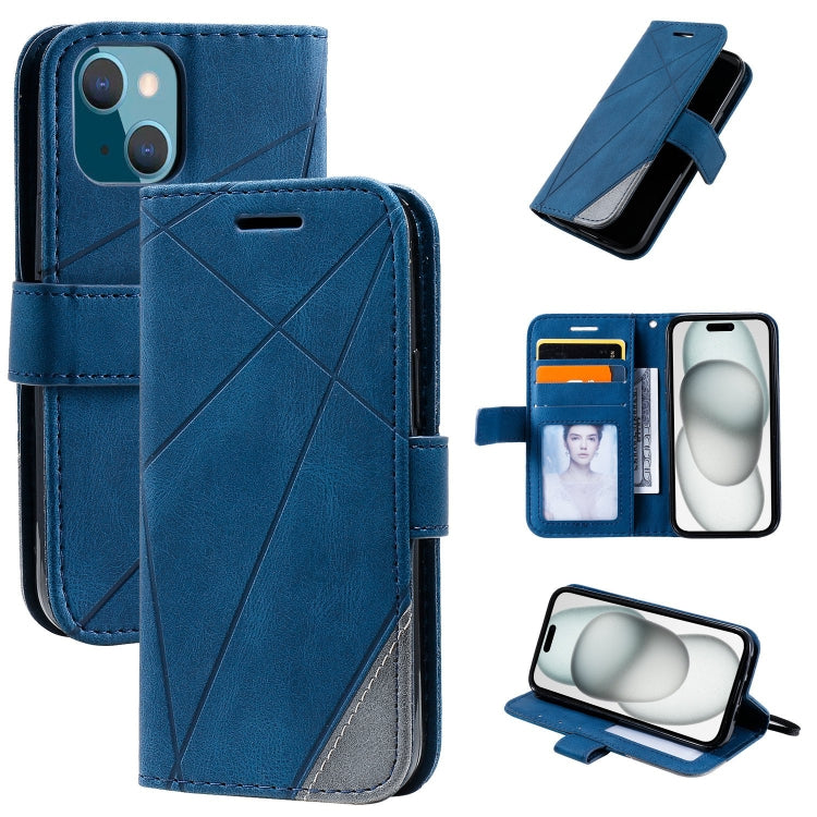 Skin Feel Splicing Leather Phone Case, For iPhone 16, For iPhone 15 Pro Max, For iPhone 15 Pro, For iPhone 15 Plus