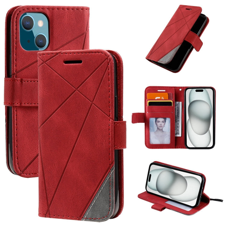 Skin Feel Splicing Leather Phone Case, For iPhone 16, For iPhone 15 Pro Max, For iPhone 15 Pro, For iPhone 15 Plus
