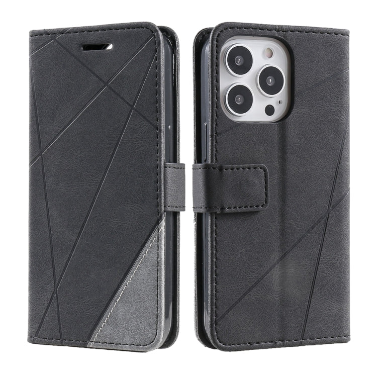 Skin Feel Splicing Leather Phone Case, For iPhone 16e, For iPhone 16 Pro Max, For iPhone 16 Pro, For iPhone 16 Plus