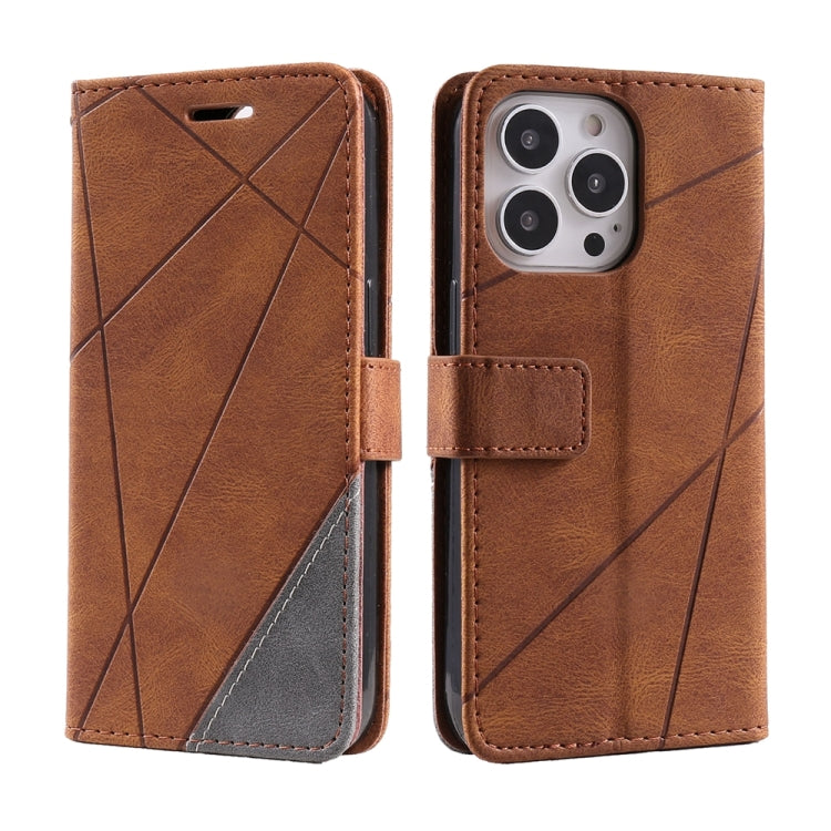 Skin Feel Splicing Leather Phone Case, For iPhone 16e, For iPhone 16 Pro Max, For iPhone 16 Pro, For iPhone 16 Plus