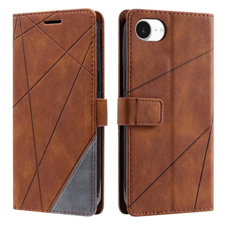 Skin Feel Splicing Leather Phone Case, For iPhone 16e, For iPhone 16 Pro Max, For iPhone 16 Pro, For iPhone 16 Plus