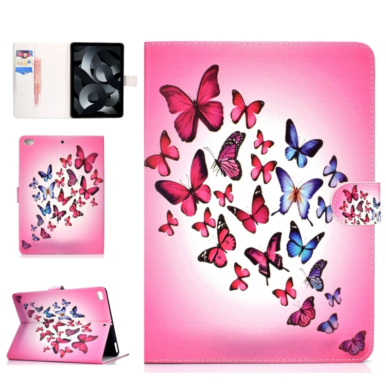 Colored Drawing Pattern Horizontal Flip PU Leather Case with Holder & Card Slot & Sleep / Wake-up Function, For iPad mini1 / 2 / 3 / 4, For iPad Air / iPad Air 2 2016 / iPad Pro9.7 / iPad9.7 / 2017 / 2018