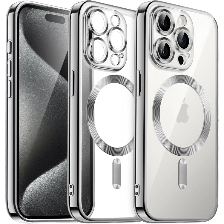 Transparent Electroplated Magsafe Magnetic TPU Phone Case