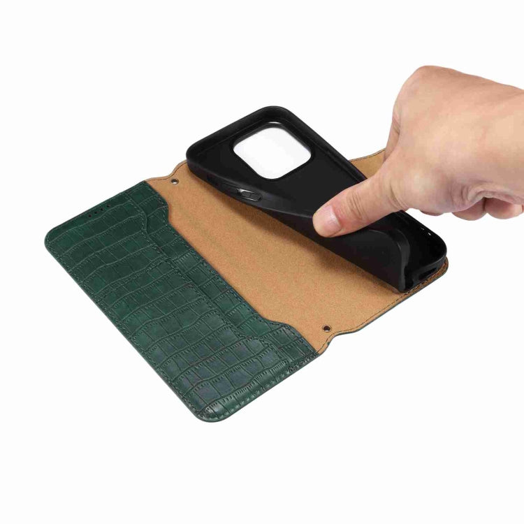 Denior Crocodile Texture Oil Edge Leather Phone Case, For iPhone 15 Plus, For iPhone 15, For iPhone 14 Plus, For iPhone 14, For iPhone 14 Pro, For iPhone 14 Pro Max
