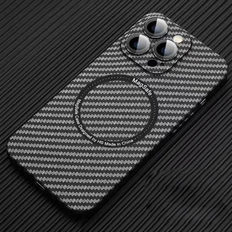MagSafe Magnetic PC Carbon Fiber Phone Case with Lens Film, For iPhone 11 Pro