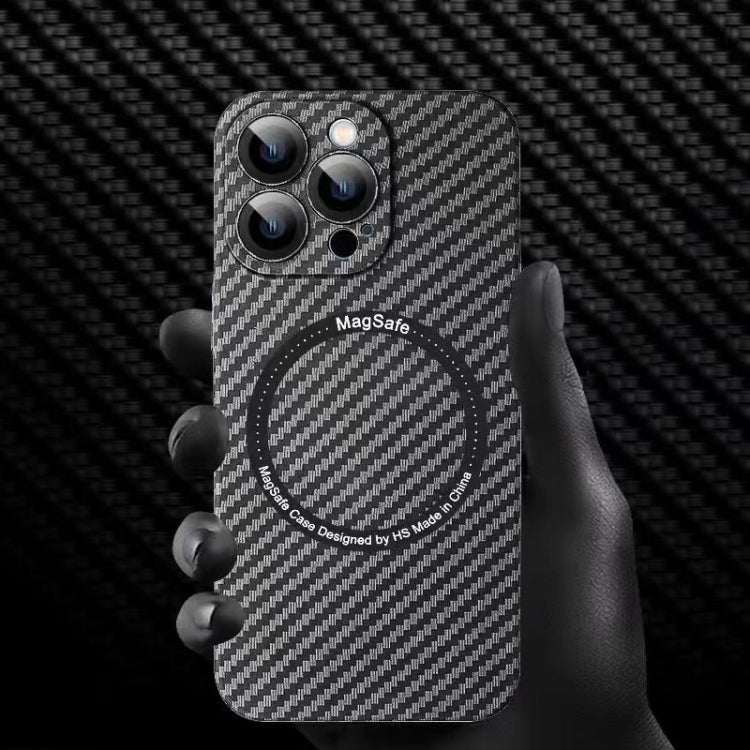 MagSafe Magnetic PC Carbon Fiber Phone Case with Lens Film, For iPhone 11 Pro