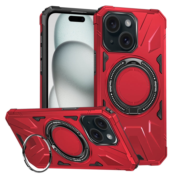 MagSafe Magnetic Shockproof Phone Case with Ring Holder, For iPhone 15 Plus, For iPhone 15, For iPhone 14 Plus