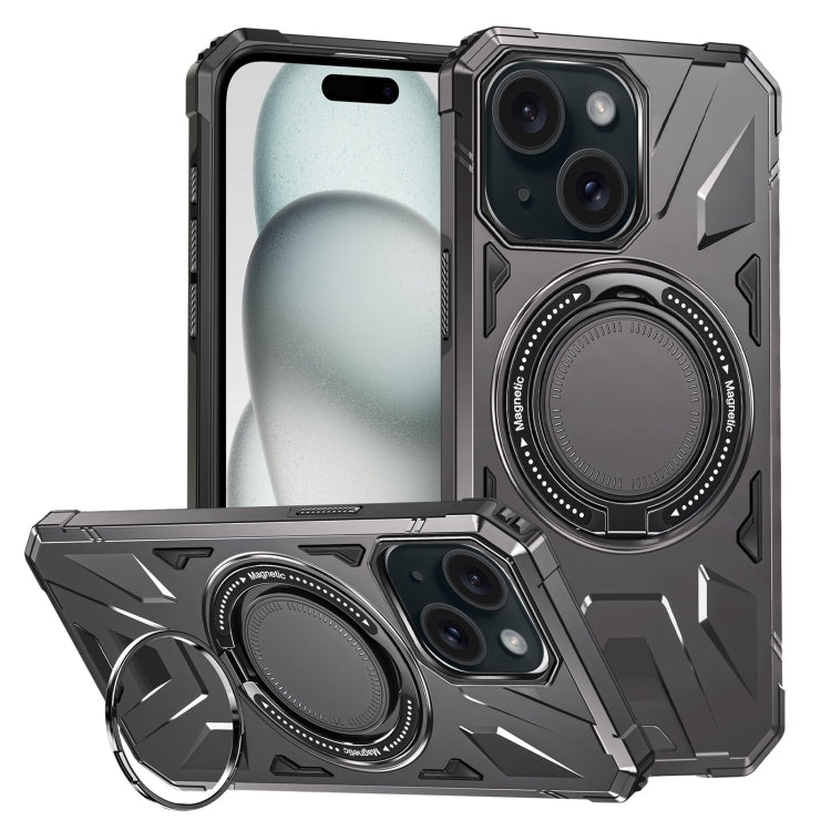 MagSafe Magnetic Shockproof Phone Case with Ring Holder, For iPhone 15 Plus, For iPhone 15, For iPhone 14 Plus