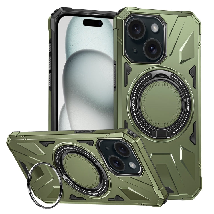 MagSafe Magnetic Shockproof Phone Case with Ring Holder, For iPhone 15 Plus, For iPhone 15, For iPhone 14 Plus