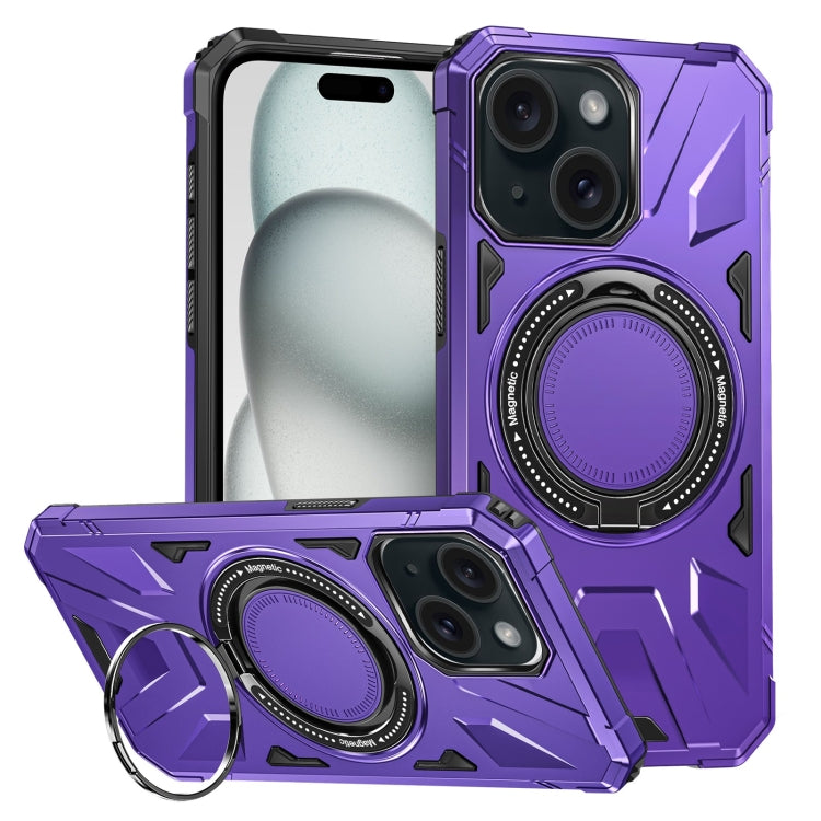 MagSafe Magnetic Shockproof Phone Case with Ring Holder, For iPhone 15 Plus, For iPhone 15, For iPhone 14 Plus