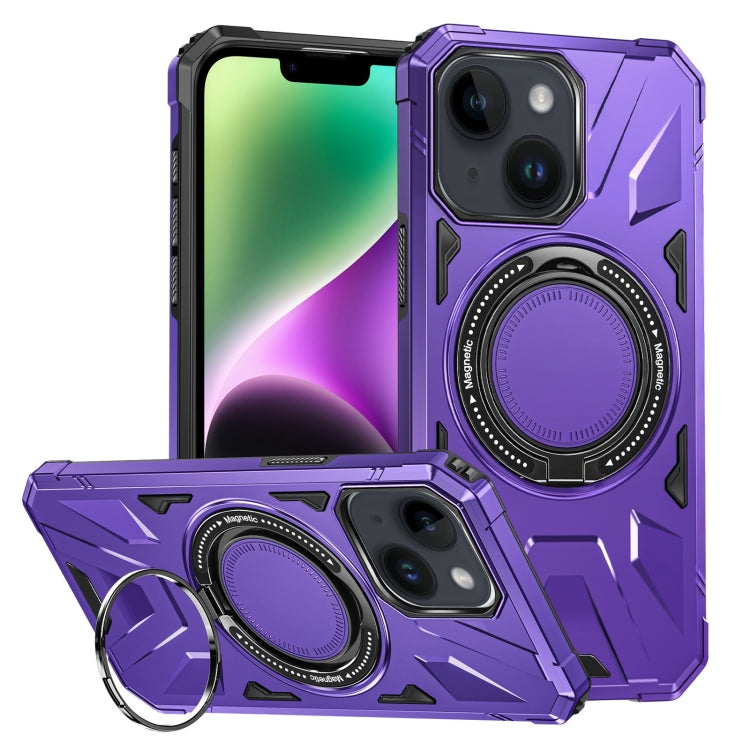 MagSafe Magnetic Shockproof Phone Case with Ring Holder, For iPhone 15 Plus, For iPhone 15, For iPhone 14 Plus