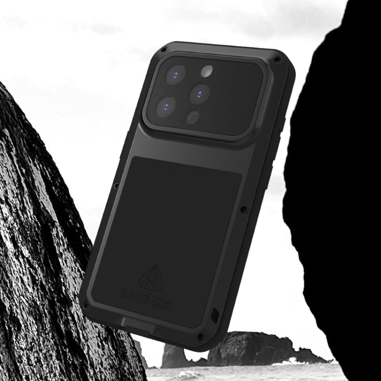 LOVE MEI Metal Shockproof Life Waterproof Dustproof Phone Case, For iPhone 15 Pro, For iPhone 15 Plus, For iPhone 15
