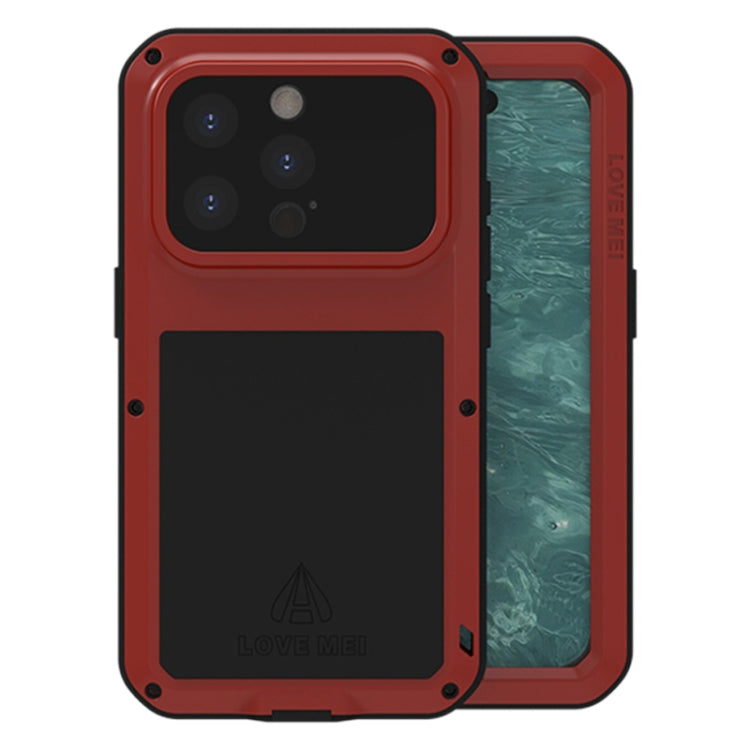LOVE MEI Metal Shockproof Life Waterproof Dustproof Phone Case, For iPhone 15 Pro, For iPhone 15 Plus, For iPhone 15