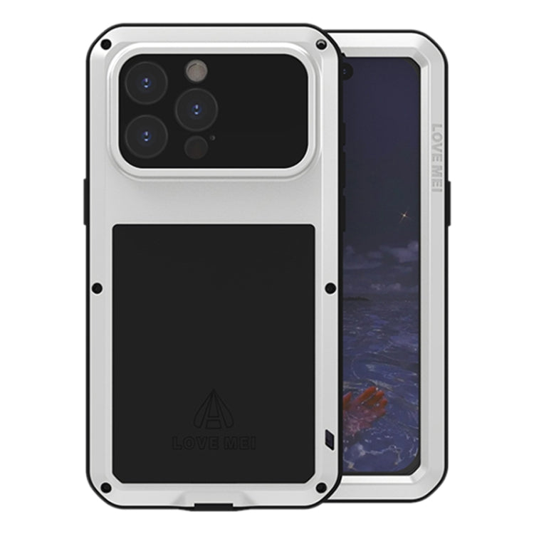 LOVE MEI Metal Shockproof Life Waterproof Dustproof Phone Case, For iPhone 16 Pro Max, For iPhone 16 Pro, For iPhone 16, For iPhone 15 Pro Max