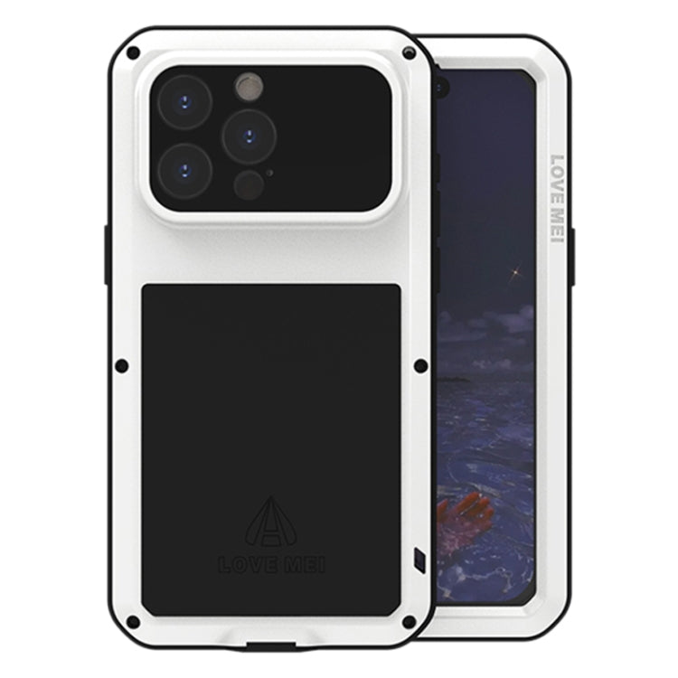 LOVE MEI Metal Shockproof Life Waterproof Dustproof Phone Case, For iPhone 16 Pro Max, For iPhone 16 Pro, For iPhone 16, For iPhone 15 Pro Max