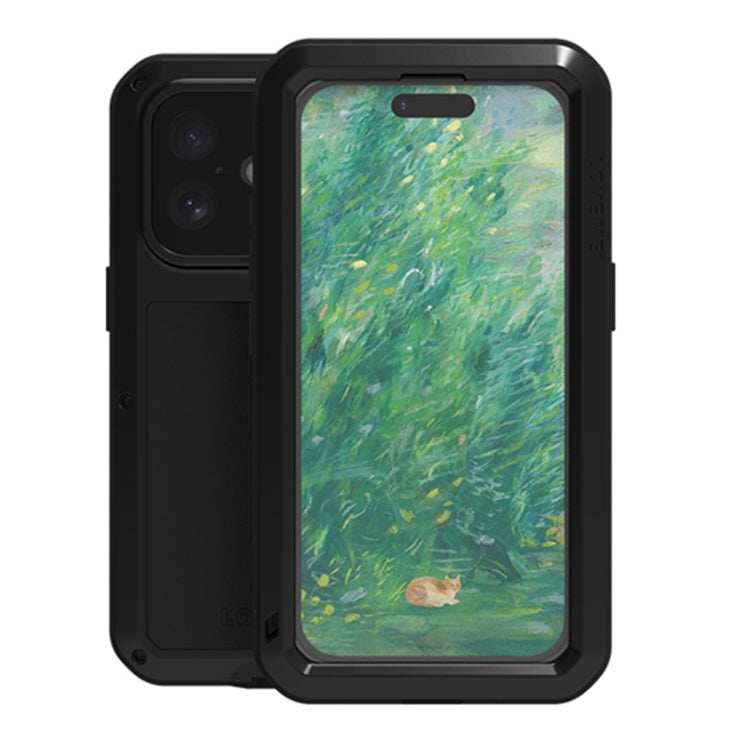 LOVE MEI Metal Shockproof Life Waterproof Dustproof Phone Case, For iPhone 16 Pro Max, For iPhone 16 Pro, For iPhone 16, For iPhone 15 Pro Max