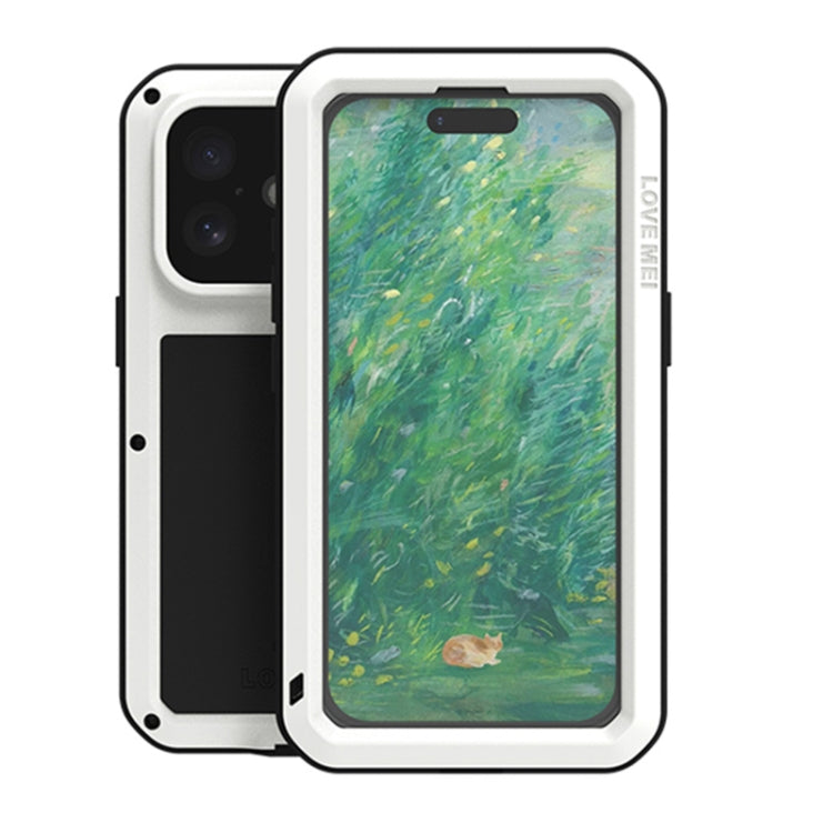LOVE MEI Metal Shockproof Life Waterproof Dustproof Phone Case, For iPhone 16 Pro Max, For iPhone 16 Pro, For iPhone 16, For iPhone 15 Pro Max