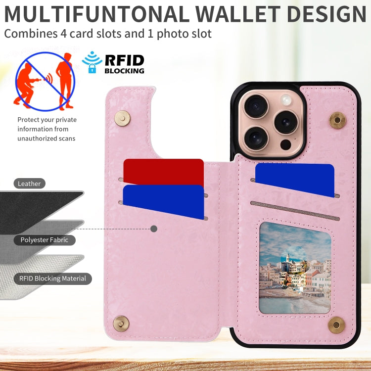 Printed Double Buckle RFID Anti-theft Phone Case