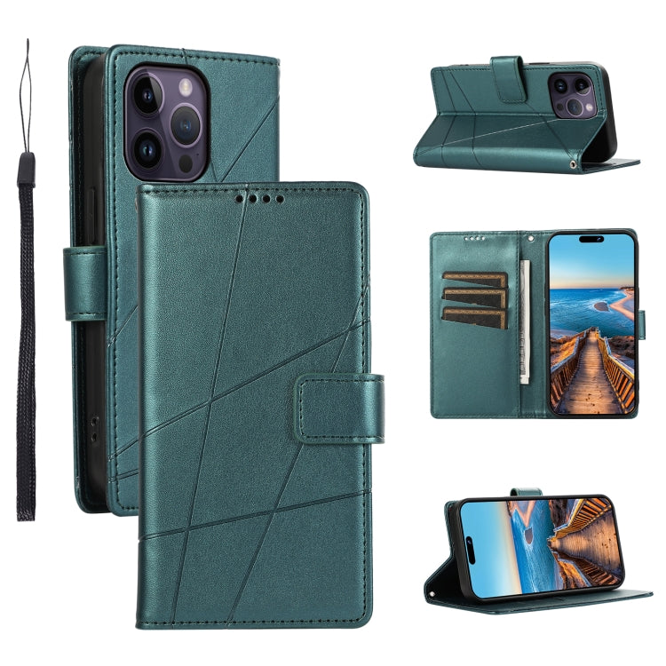 PU Genuine Leather Texture Embossed Line Phone Case
