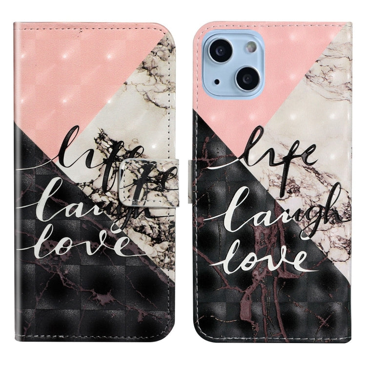 Oil Embossed 3D Drawing Leather Phone Case, For iPhone 13 Pro, For iPhone 13