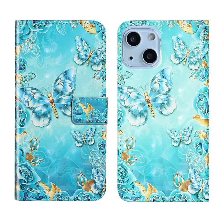 Oil Embossed 3D Drawing Leather Phone Case, For iPhone 13 Pro, For iPhone 13