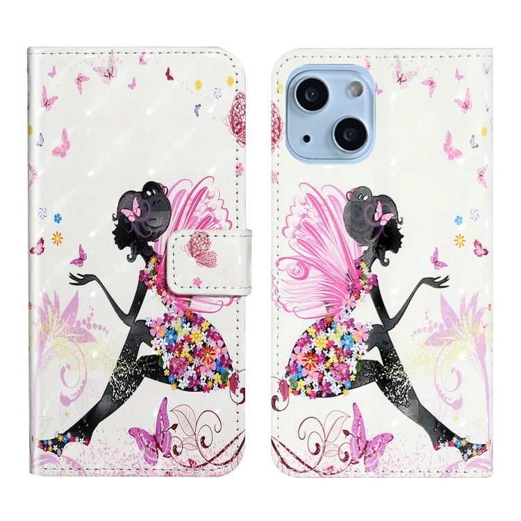 Oil Embossed 3D Drawing Leather Phone Case, For iPhone 13 Pro, For iPhone 13