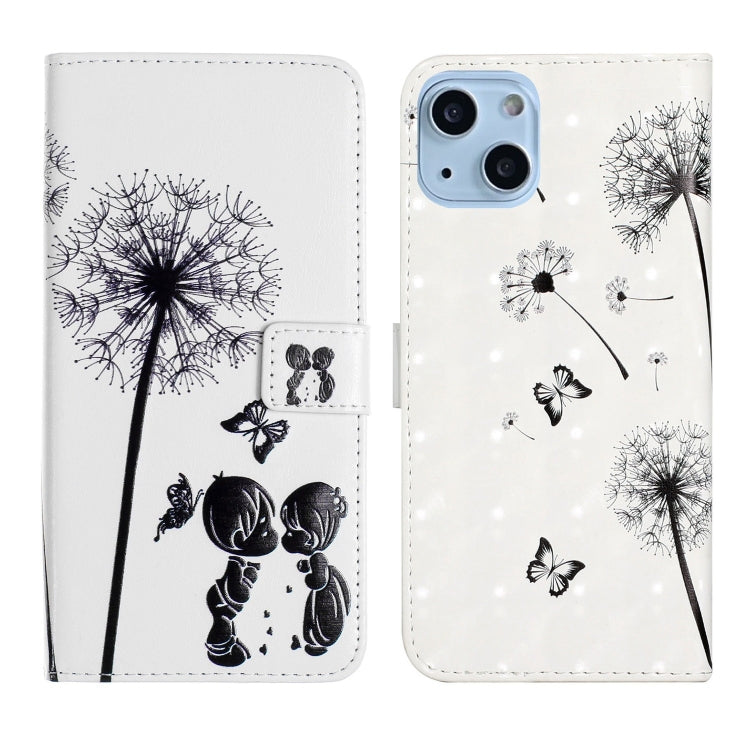 Oil Embossed 3D Drawing Leather Phone Case, For iPhone 13 Pro, For iPhone 13
