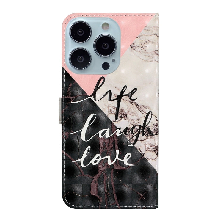 Oil Embossed 3D Drawing Leather Phone Case, For iPhone 13 Pro, For iPhone 13