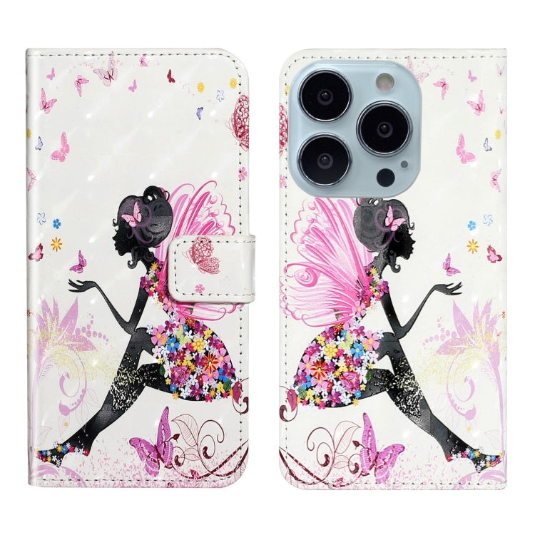 Oil Embossed 3D Drawing Leather Phone Case, For iPhone 13 Pro, For iPhone 13