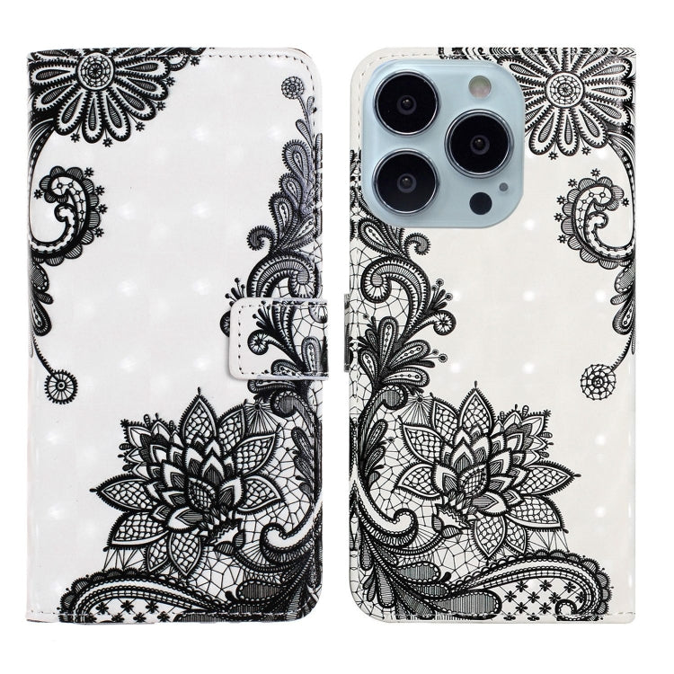 Oil Embossed 3D Drawing Leather Phone Case, For iPhone 13 Pro, For iPhone 13