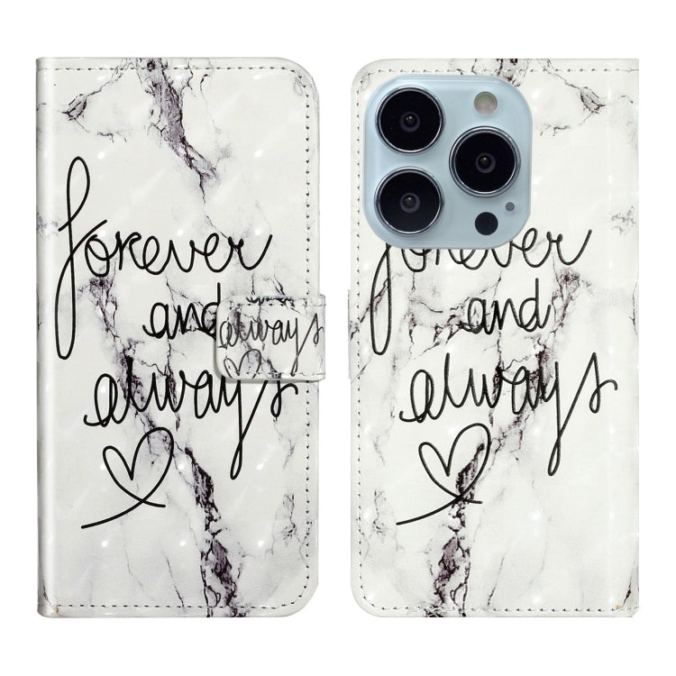 Oil Embossed 3D Drawing Leather Phone Case, For iPhone 13 Pro, For iPhone 13