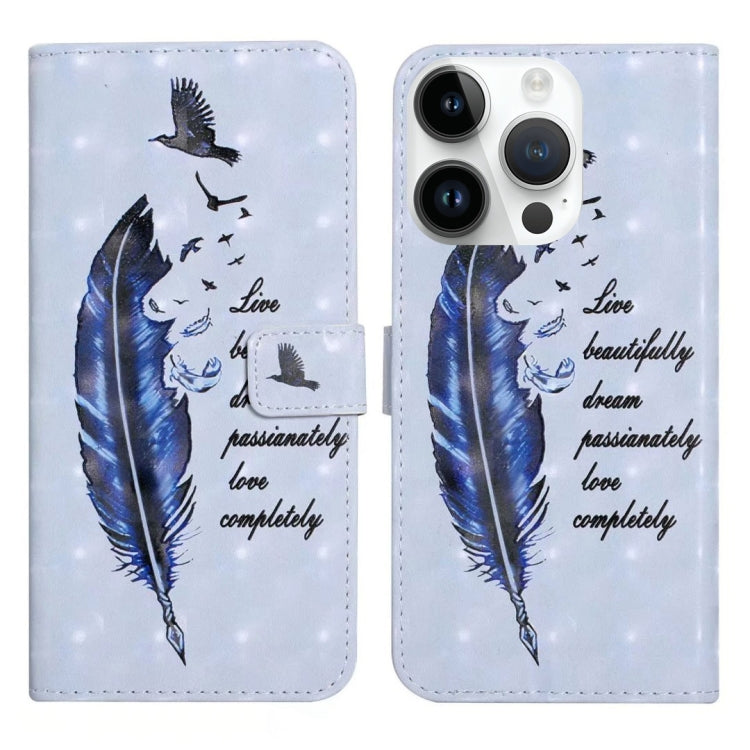 Oil Embossed 3D Drawing Leather Phone Case, For iPhone 13 Pro, For iPhone 13