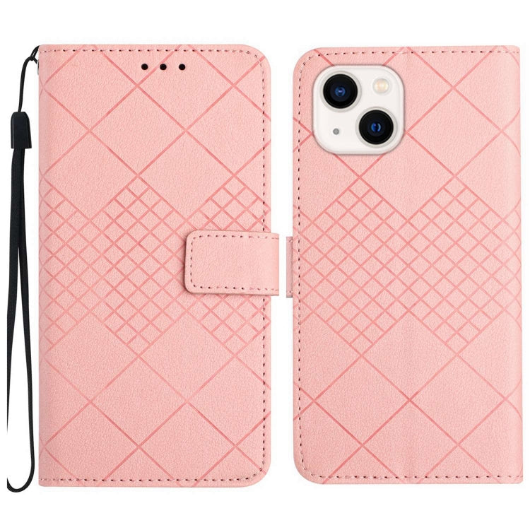 Rhombic Grid Texture Leather Phone Case, For iPhone 16, For iPhone 15 Pro Max, For iPhone 15 Pro, For iPhone 15 Plus