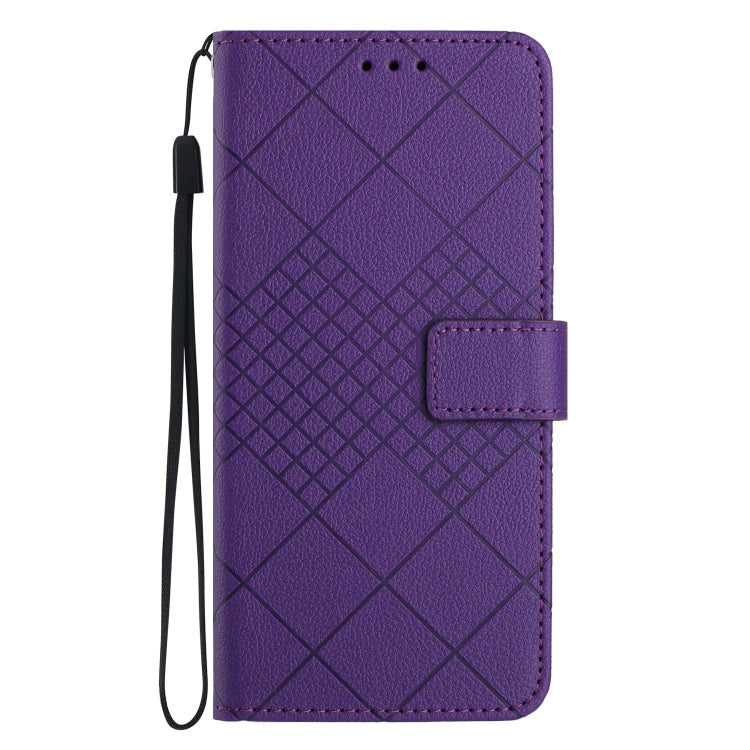 Rhombic Grid Texture Leather Phone Case, For iPhone 15, For iPhone 14 Plus, For iPhone 14, For iPhone 14 Pro