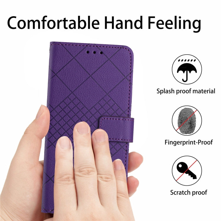 Rhombic Grid Texture Leather Phone Case, For iPhone SE 2024, For iPhone 16 Pro Max, For iPhone 16 Pro, For iPhone 16 Plus