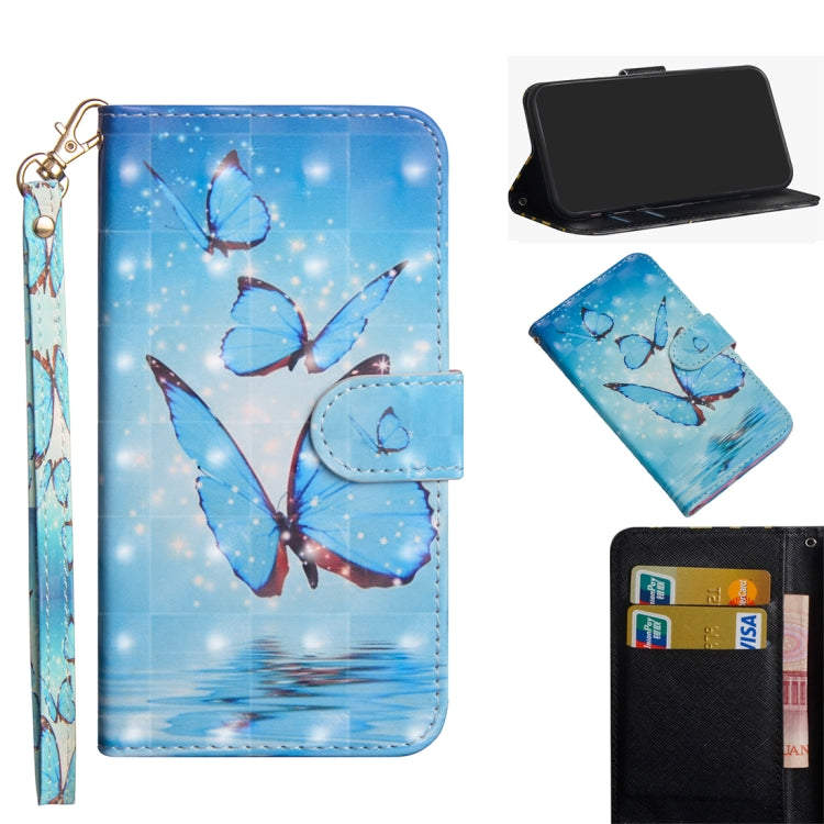 3D Painting Pattern Horizontal Flip TPU + PU Leather Case with Holder & Card Slots & Wallet