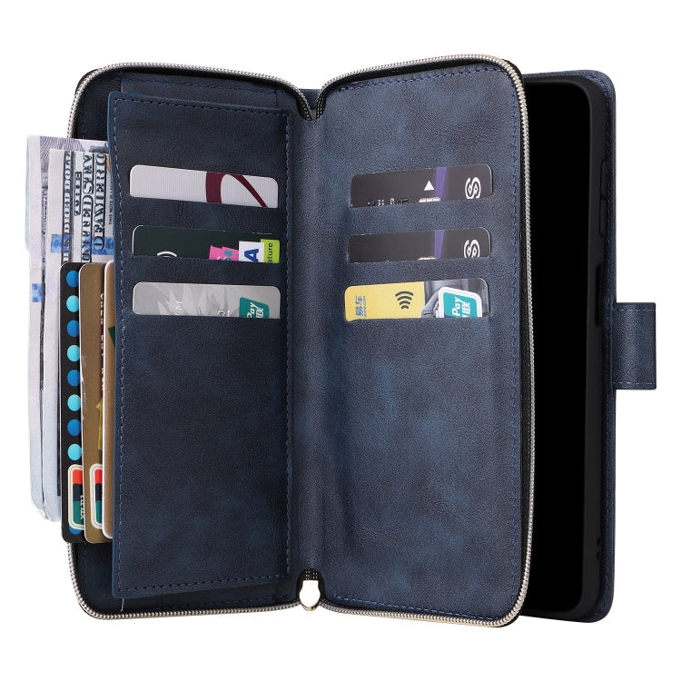 9-Card Slots Zipper Wallet Bag Leather Phone Case, For Samsung Galaxy A25, For Samsung Galaxy S23 FE 5G