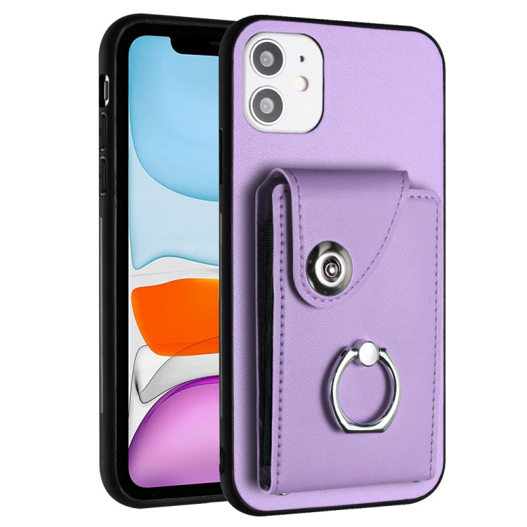 Organ Card Bag Ring Holder Phone Case, For iPhone 12 mini, For iPhone 11 Pro Max, For iPhone 11, For iPhone 11 Pro