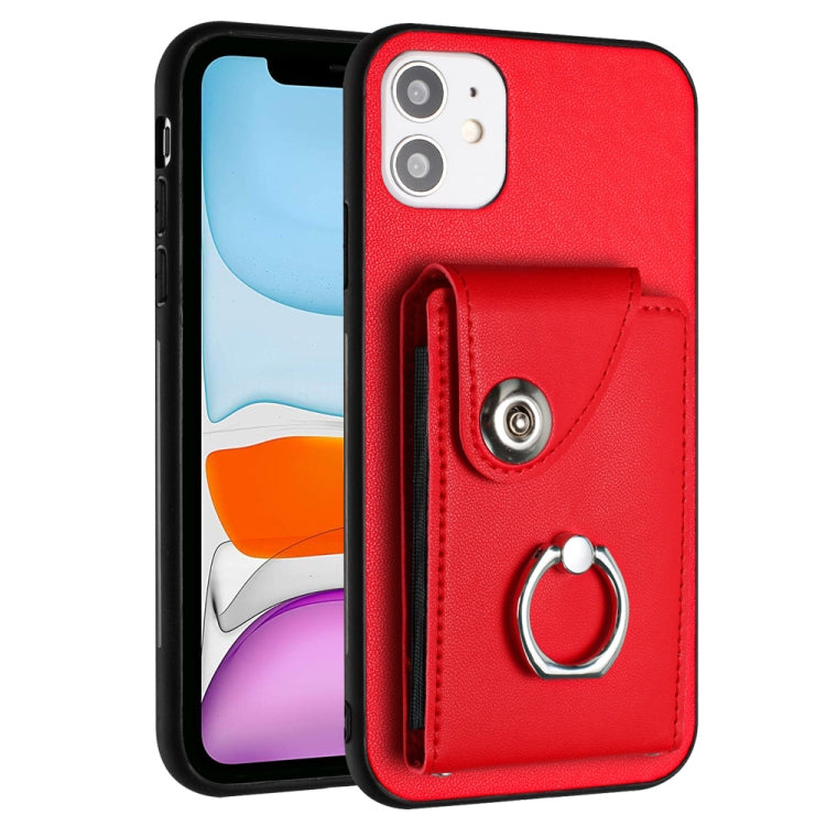 Organ Card Bag Ring Holder Phone Case, For iPhone 12 mini, For iPhone 11 Pro Max, For iPhone 11, For iPhone 11 Pro