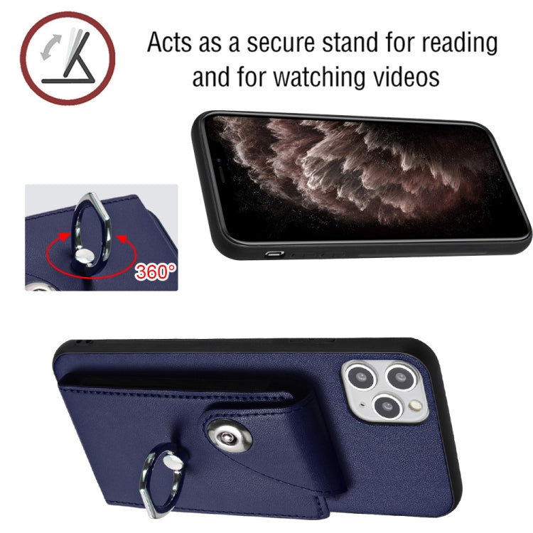 Organ Card Bag Ring Holder Phone Case, For iPhone 11 Pro, For iPhone X / XS, For iPhone XR, For iPhone XS Max