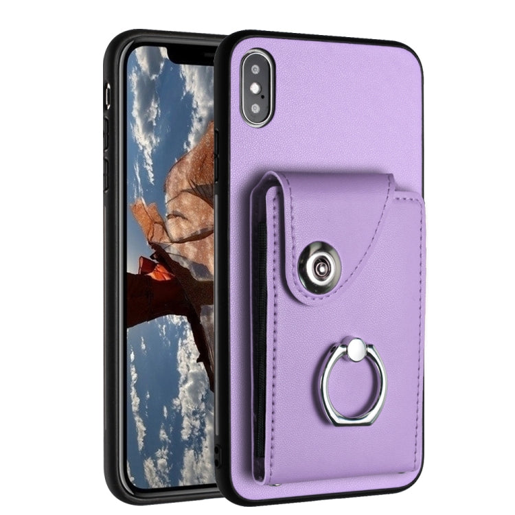Organ Card Bag Ring Holder Phone Case, For iPhone 11 Pro, For iPhone X / XS, For iPhone XR, For iPhone XS Max