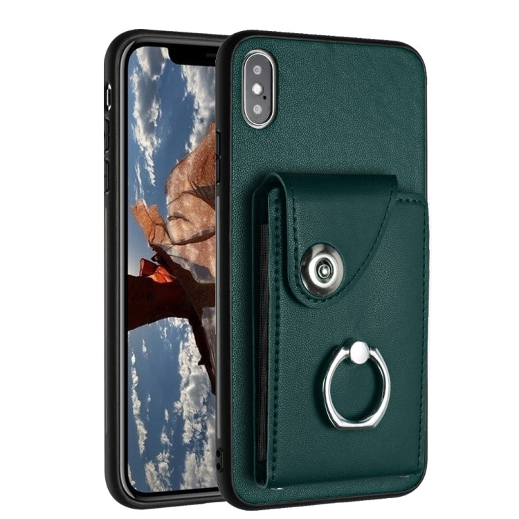 Organ Card Bag Ring Holder Phone Case, For iPhone 11 Pro, For iPhone X / XS, For iPhone XR, For iPhone XS Max