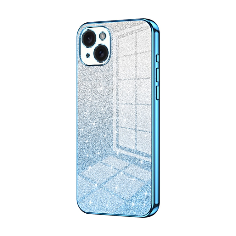 Gradient Glitter Powder Electroplated Phone Case, For iPhone 15 Plus, For iPhone 15, For iPhone 14 Plus