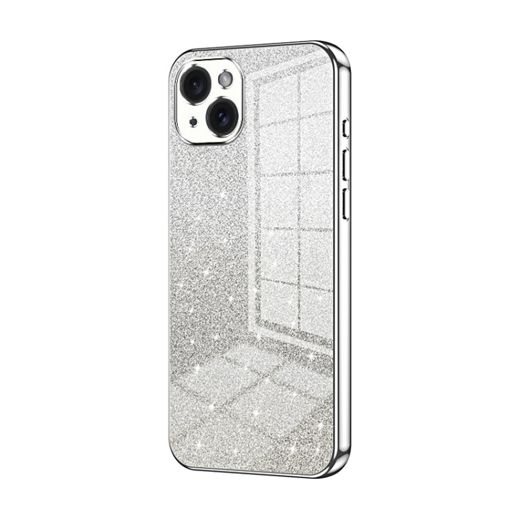 Gradient Glitter Powder Electroplated Phone Case, For iPhone 15 Plus, For iPhone 15, For iPhone 14 Plus