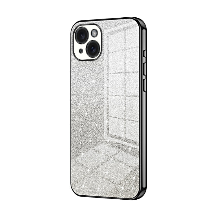 Gradient Glitter Powder Electroplated Phone Case, For iPhone 15 Plus, For iPhone 15, For iPhone 14 Plus